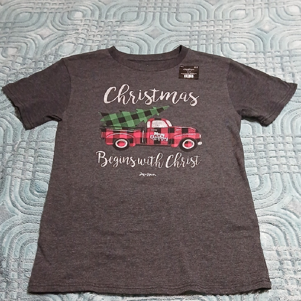 Joy&Grace Gray Christmas T-Shirt